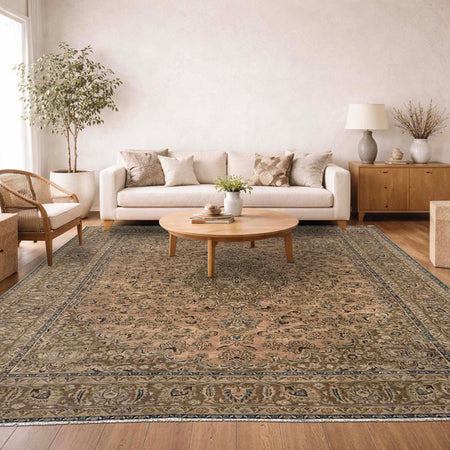 Floral Design Carpet 9' 6" x 12' 3" (ft) - No. B39595a