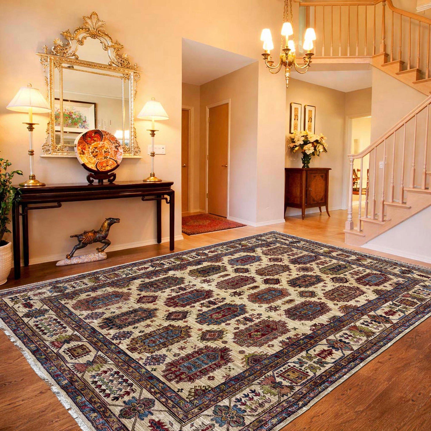 Authentic Waziri Rug 6' 8" x 9' 5" (ft) - No. B39603
