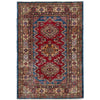 Fine Kazak Carpet 4' 0" x 5' 11" (ft) - No. B39604
