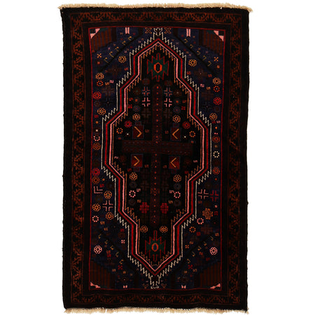 Multi Color Baluchi Rug 2' 7 x 4' 4 (ft) - No. G15526