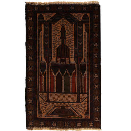 Handmade Jaye Namaz 2' 6 x 4' 1 (ft) - No. G15532