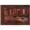 Handmade Picture Rug 3' 1" x 4' 4" (ft)- No. G16279