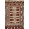 White Flatweave Kilim 4' 1 x 5' 9 (ft) - No. G22008