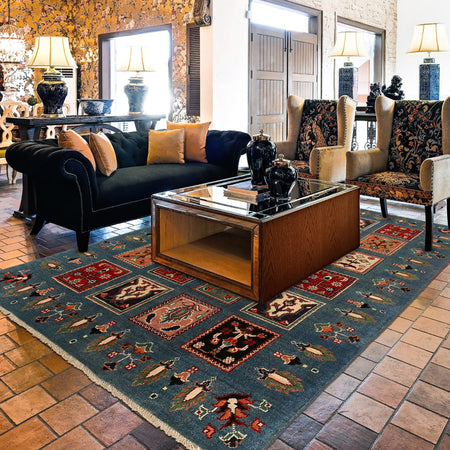 Blue Kazak Rug 4' 0 x 5' 6 (ft) - No. G22647