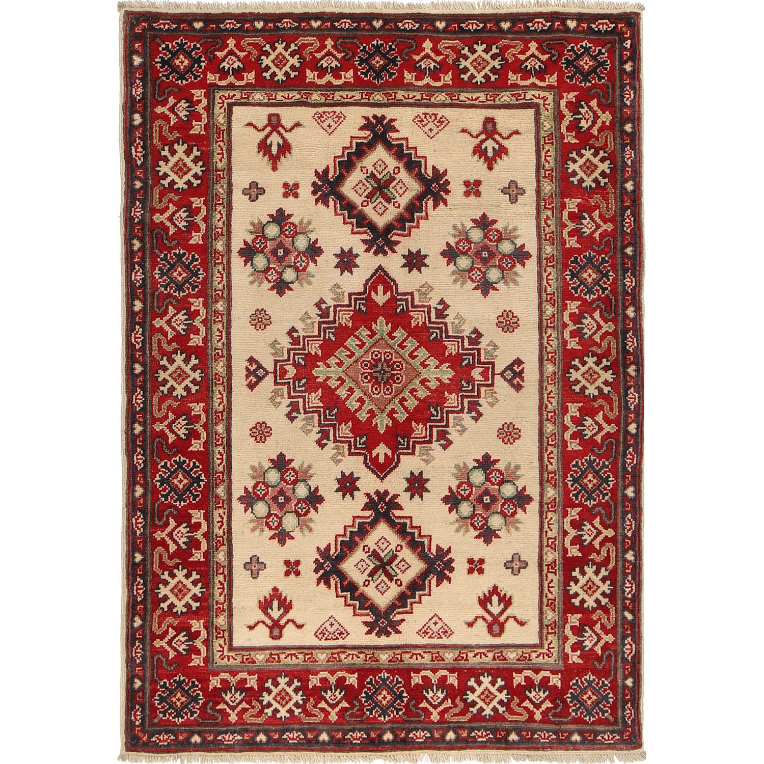 Oriental Kazak Rug 3' 3 x 4' 7 (ft) - No. G22658