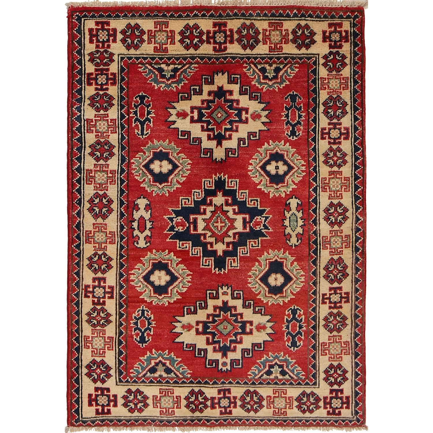 Red Kazak Rug 2' 7 x 3' 7 (ft) - No. G22675