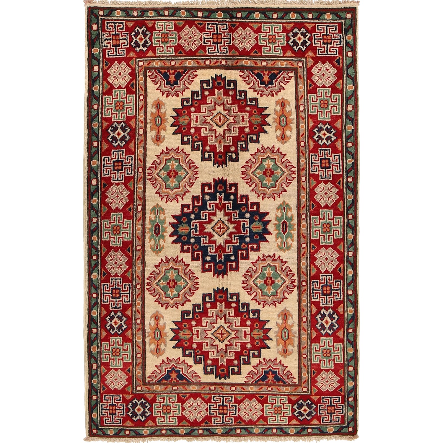 Oriental Kazak Rug 2' 6 x 4' 2 (ft) - No. G22682