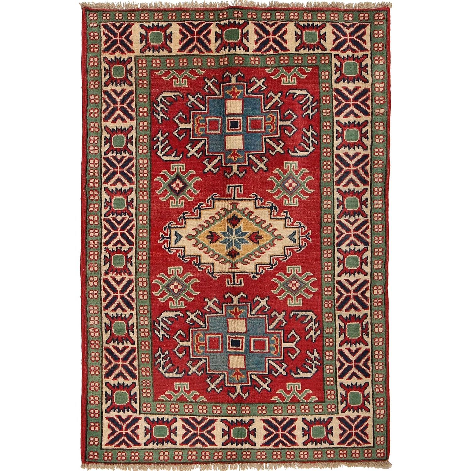 Red Color Kazak Rug 2' 6 x 4' 0 (ft) - No. G22705