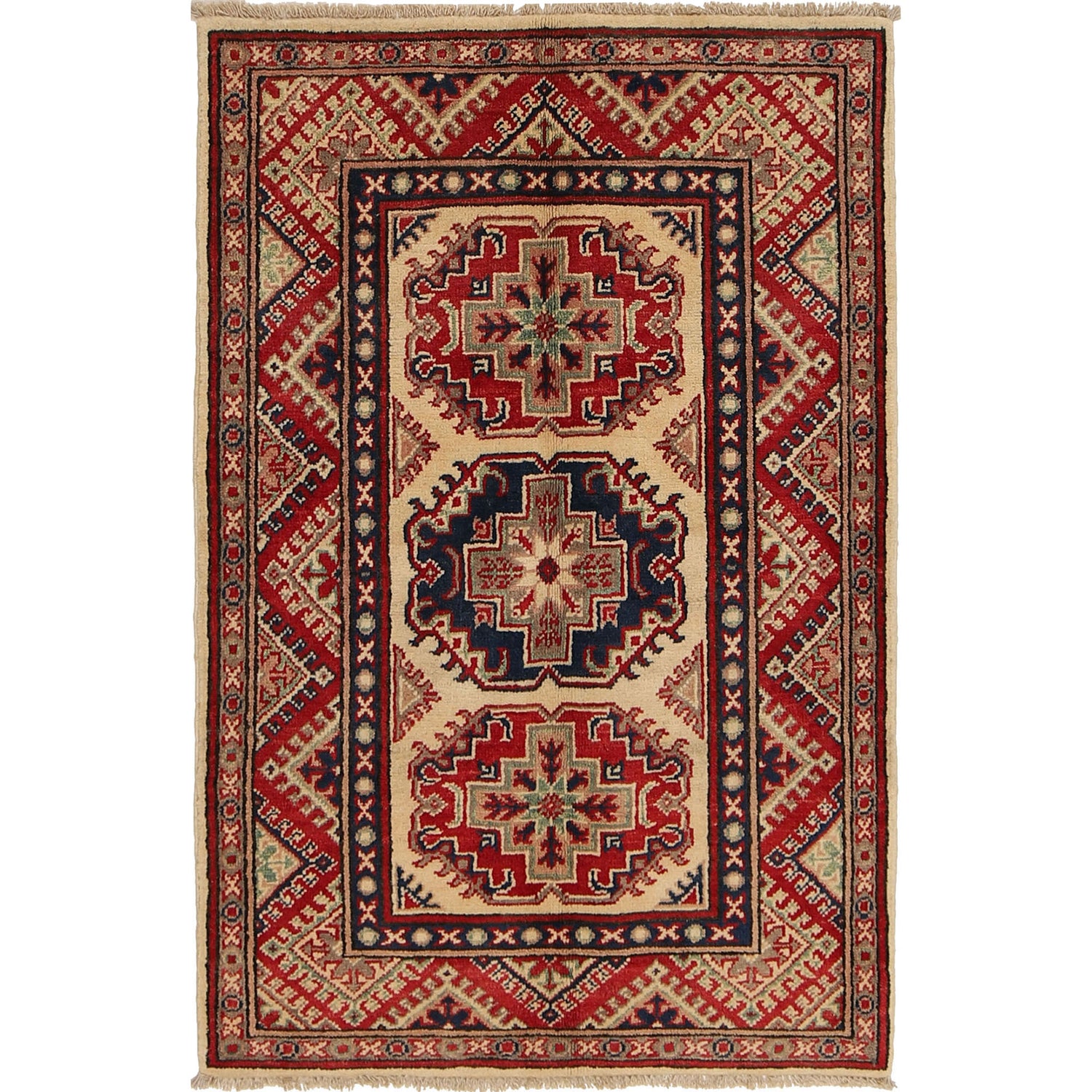 Hand Knotted Kazak Rug 2' 5 x 4' 0 (ft) - No. G22713