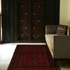 Red Color Baluchi Rug 3' 9 x 6' 4 (ft) - No. G22893