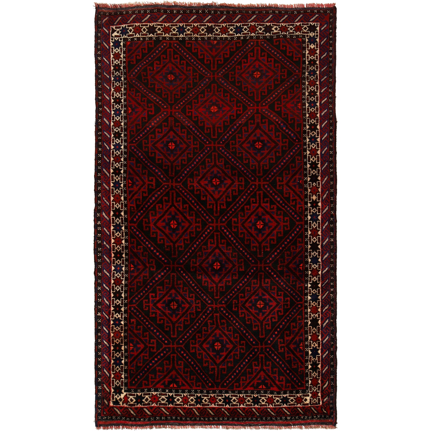 Hand Knotted Baluchi Rug 4' 5 x 7' 9 (ft) - No. G22989