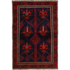 Handmade Baluchi Rug 4' 1 x 6' 4 (ft) - No. G22990