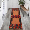 Flat Weave Kilim Runner 2' 6" x 6' 3" (ft) - No. G23638