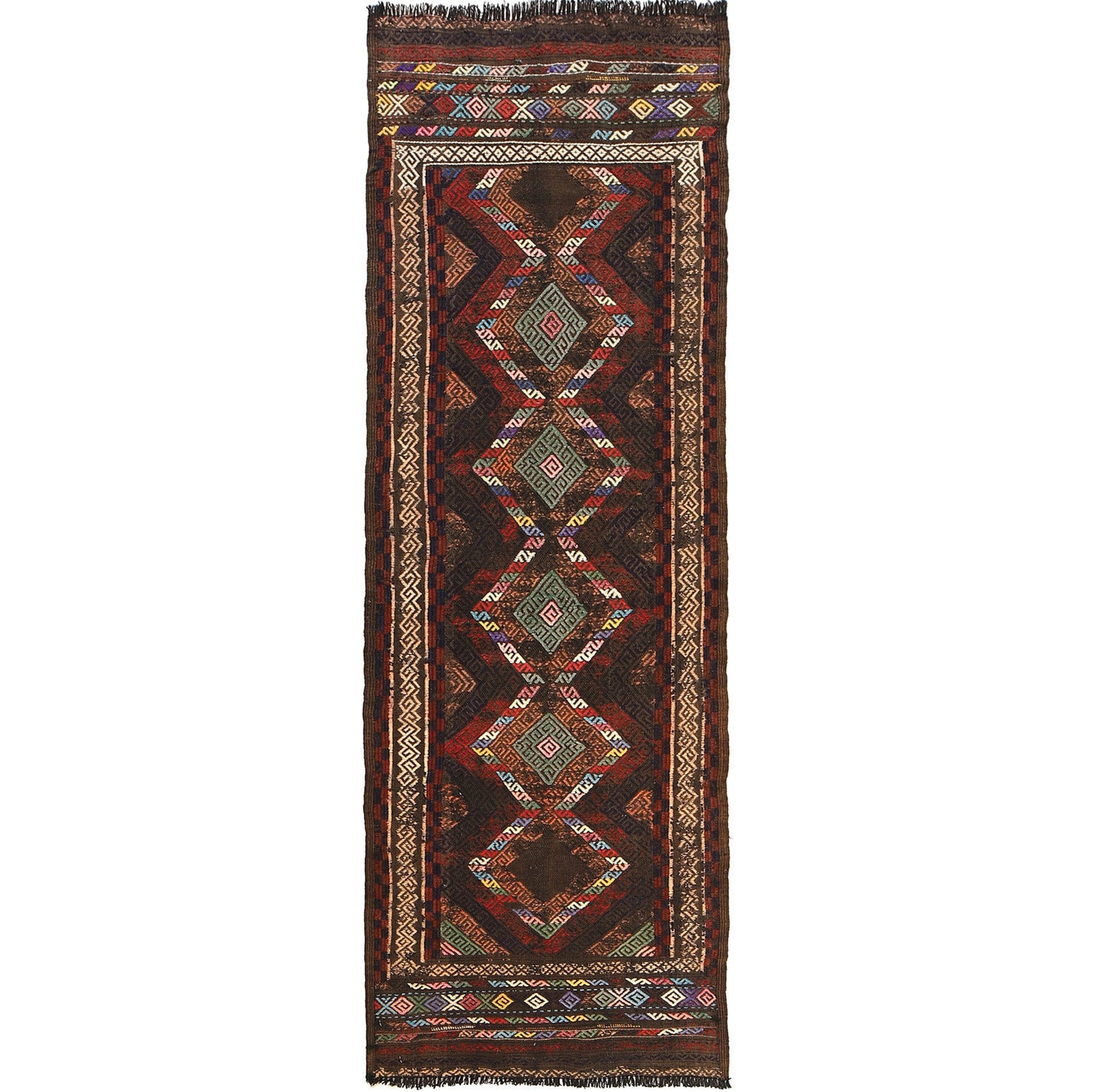 Flatweave Kilim Runner 2' 0" x 6' 1" (ft) - No. G23649