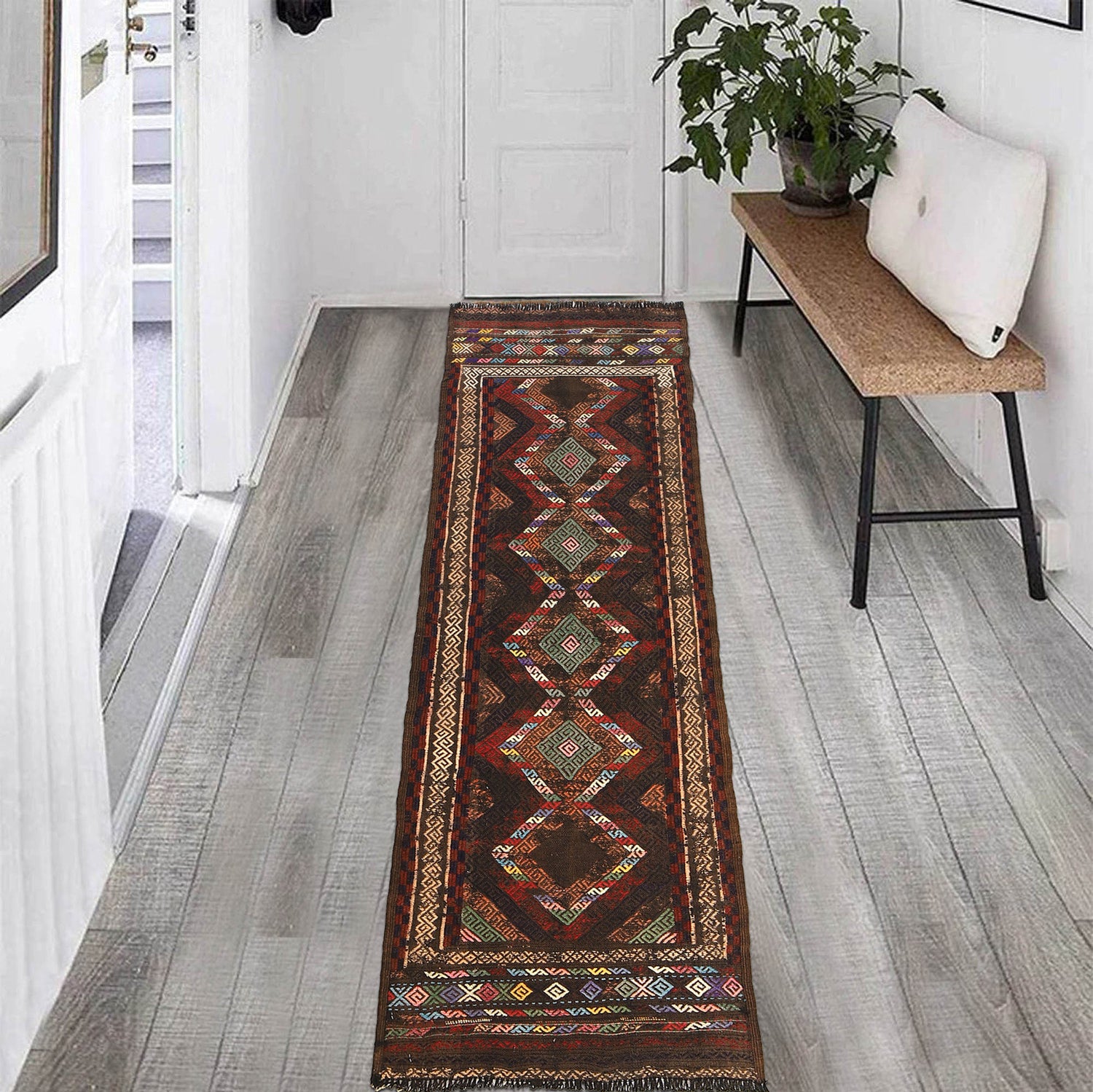 Flatweave Kilim Runner 2' 0" x 6' 1" (ft) - No. G23649
