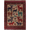 Hand Made Animal Picture Carpet 4' 6" x 6' 1" (ft)- No. G23684