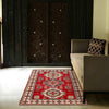 Red Kazak Rug 4' 0 x 5' 8 (ft) - No. G24125