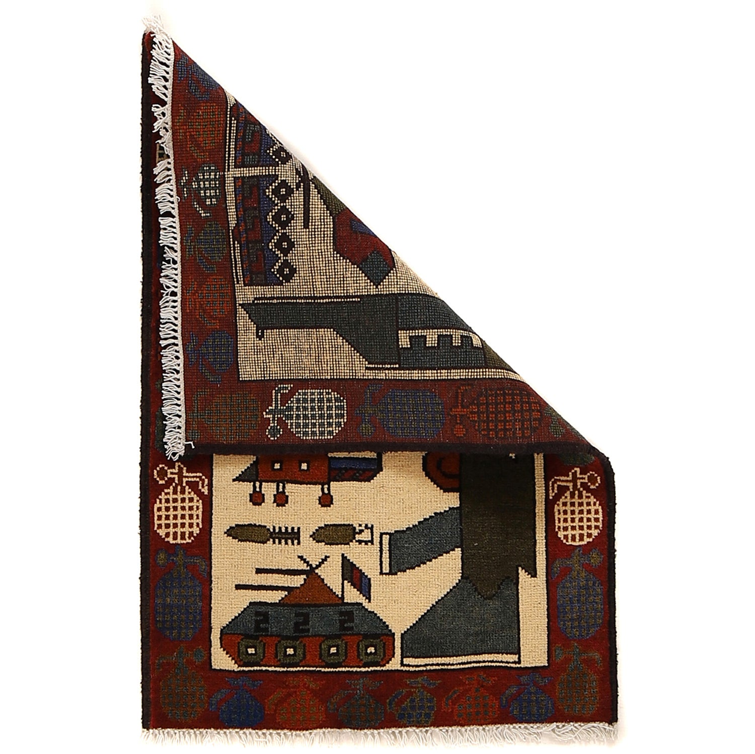 Handmade War Rug 2' 0 x 2' 9 (ft) - No. G24146