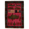 Handmade War Rug 1' 9 x 2' 8 (ft) - No. G24151