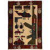 Handmade War Rug 2' 0 x 2' 9 (ft) - No. G24160