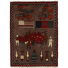 Handmade War Rug 1' 9 x 2' 6 (ft) - No. G24166