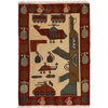 Hand Knotted War Rug 2' 0 x 2' 8 (ft) - No. G24168