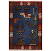 Hand Knotted War Rug 2' 0 x 2' 9 (ft) - No. G24255