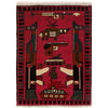 Hand Knotted War Rug 2' 1 x 2' 7 (ft) - No. G24378