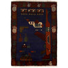 Hand Knotted War Rug 2' 0 x 2' 9 (ft) - No. G24399