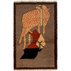 Hand Made Animal Picture Rug 2' 9" x 4' 3" (ft)- No. G24427