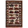 Ivory Color War Rug 2' 5 x 4' 2 (ft) - No. G24430