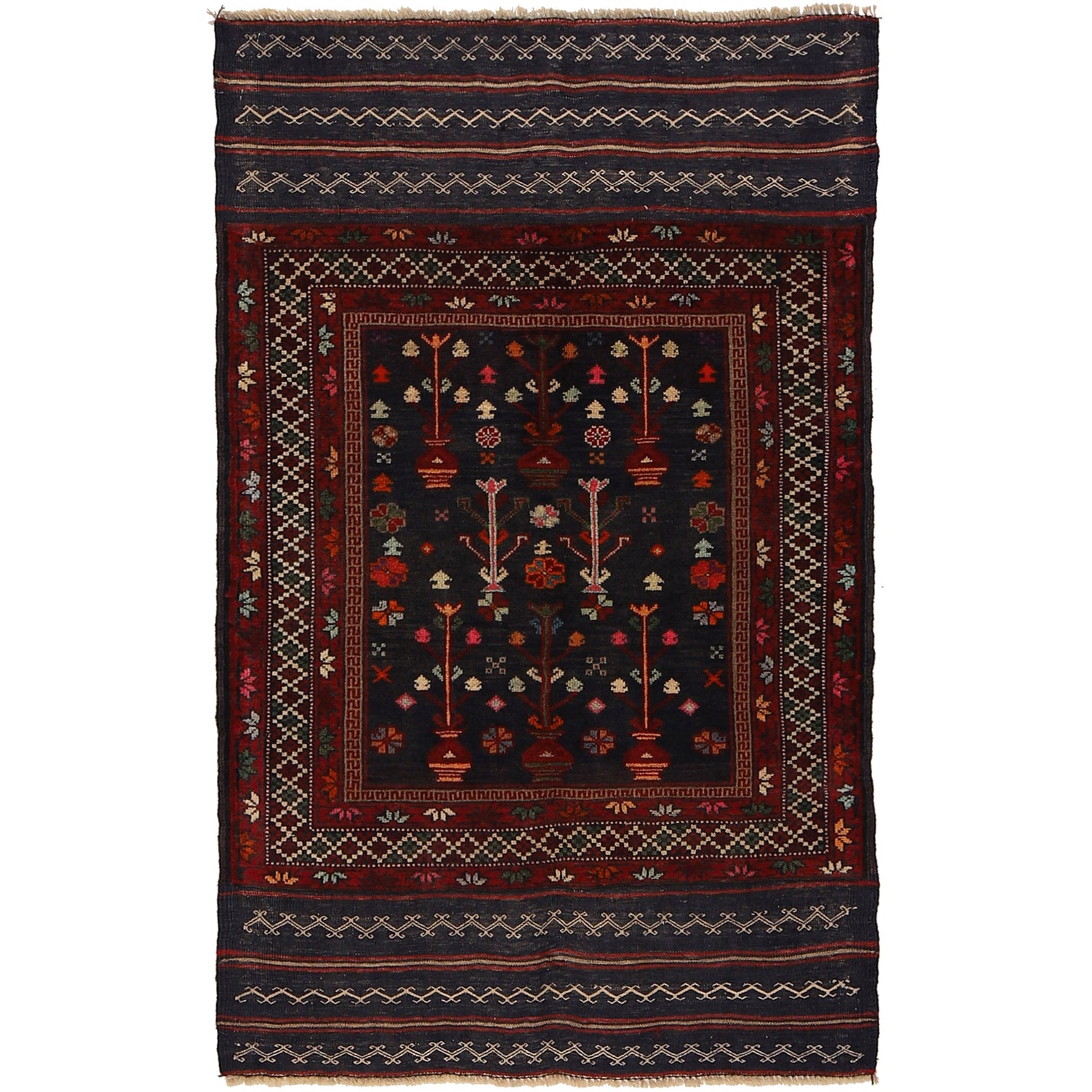 Handmade Balochi Rug 2' 6 x 4' 3 (ft) - No. G24445