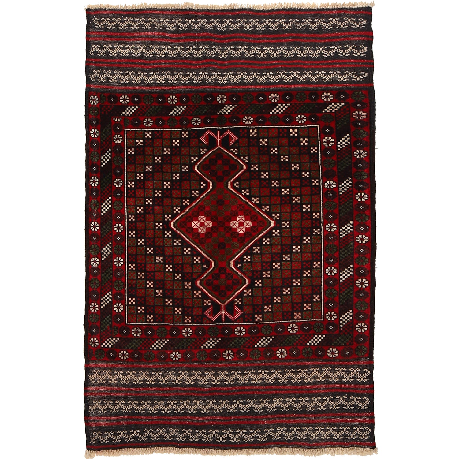 Hand Knotted Baluchi Rug 2' 9 x 4' 7 (ft) - G24449