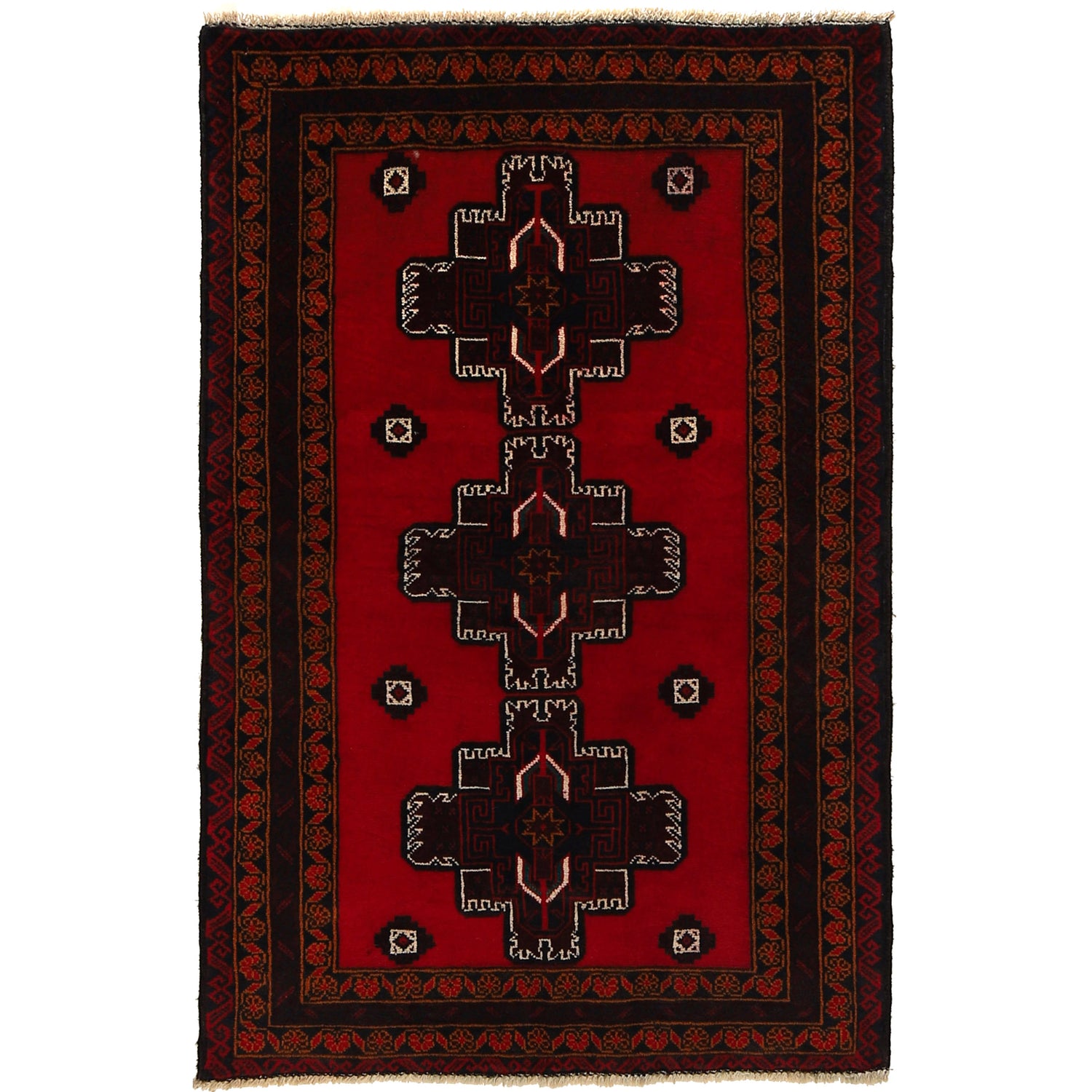 Hand Knotted Baluchi Rug 3' 0 x 4' 7 (ft) - G24837