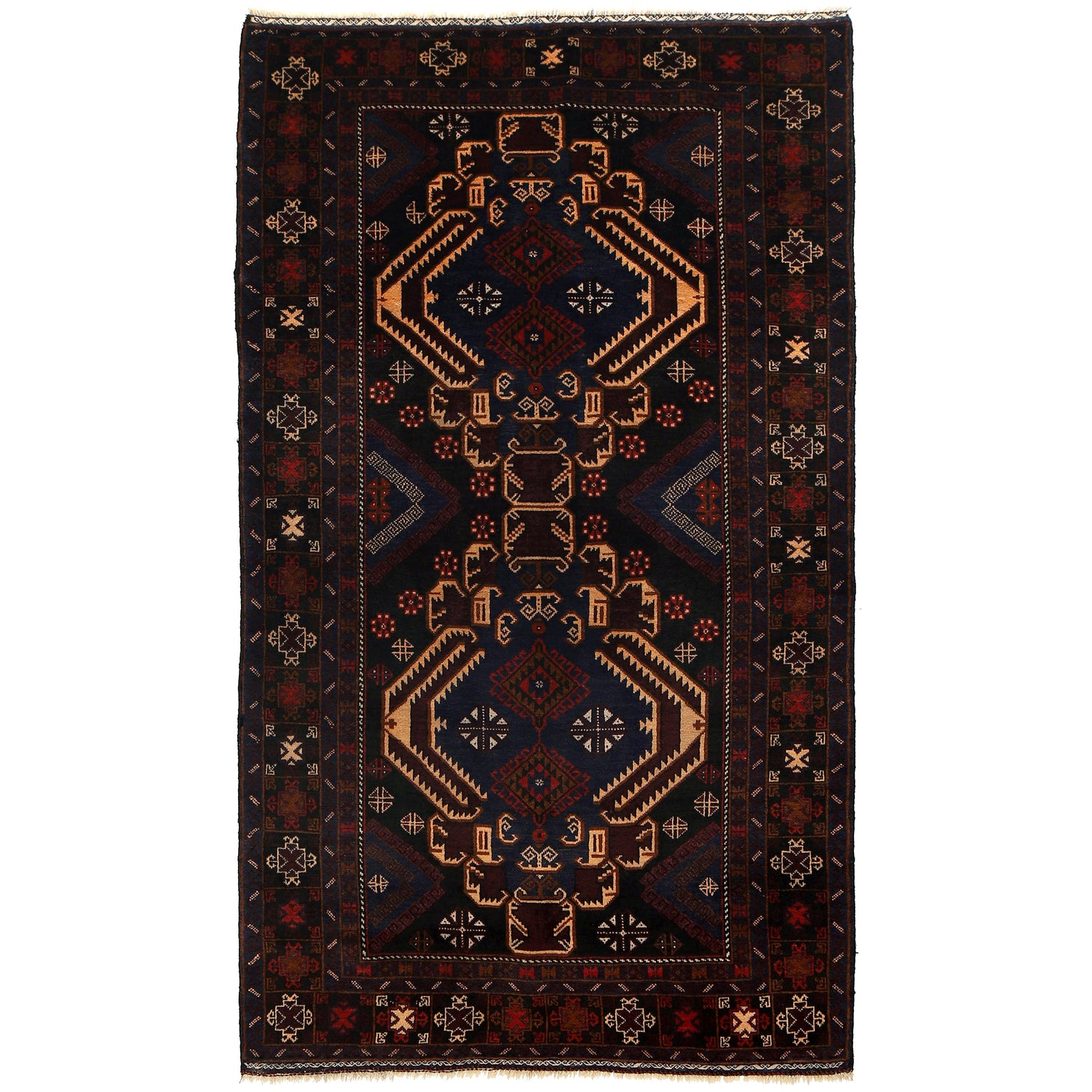 Handmade Baluchi Rug 4' 0 x 7' 1 (ft) - No. G24842