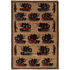 Brown War Rug 6' 3 x 9' 3 (ft) - No. G24865