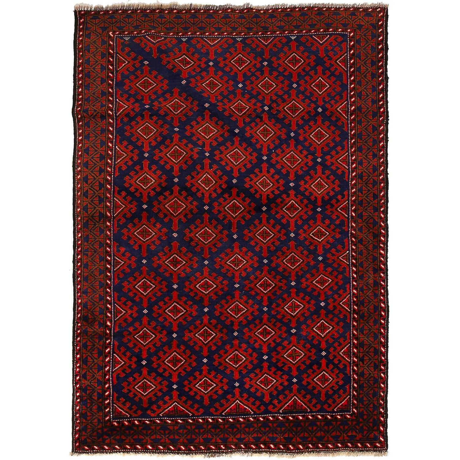 Handmade Baluchi Rug 4' 1 x 6' 0 (ft) - No. G24893