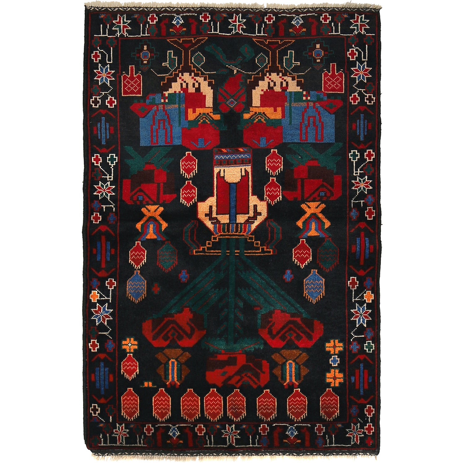 Hand Knotted Baluchi Rug 3' 0 x 4' 7 (ft) - G24896