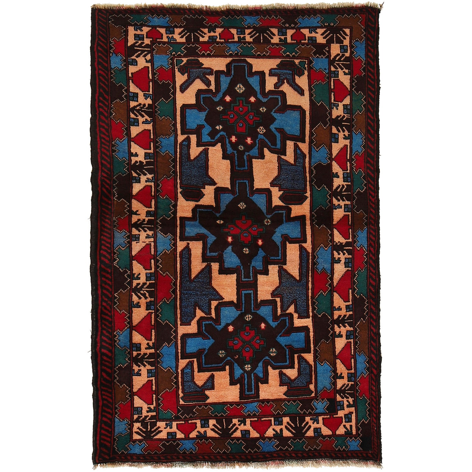 Hand Knotted Baluchi Rug 2' 9 x 4' 8 (ft) - G24906