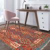 Handmade Vegetable Kilim 4' 1 x 5' 3 (ft) - No. G24987