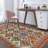 Handmade Vegetable Kilim 3' 4 x 5' 2 (ft) - No. G24993