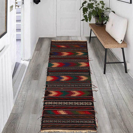 Multi-Color Table Sheet Kelim 2' 1" x 4' 9" (ft) - No. G25222