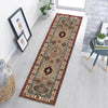 Grey Color Kazak Runner 2' 7 x 9' 8 (ft) - No. G25504