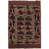 Handmade War Rug 4' 3 x 6' 2 (ft) - No. G25883