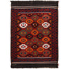 Hand Knotted Red Dhurrie  4' 7" x 6' 6" (ft) - No. G25889