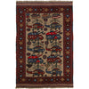 Brown War Rug 3' 0 x 4' 5 (ft) - No. G25891