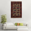 Brown War Rug 3' 0 x 4' 5 (ft) - No. G25891