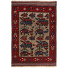 Brown War Rug 3' 1 x 4' 5 (ft) - No. G25892