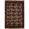 Brown Color War Rug 3' 2 x 4' 7 (ft) - No. G25893