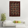 Brown Color War Rug 3' 2 x 4' 7 (ft) - No. G25893